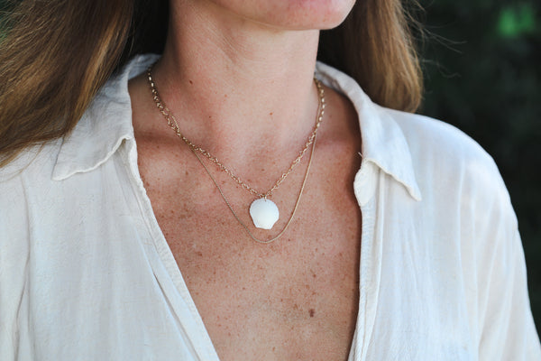 Scallop Seashell Pendant