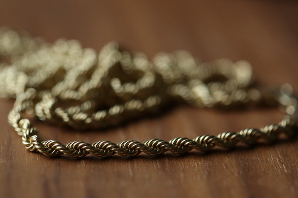 3mm Solid Gold Rope Chain